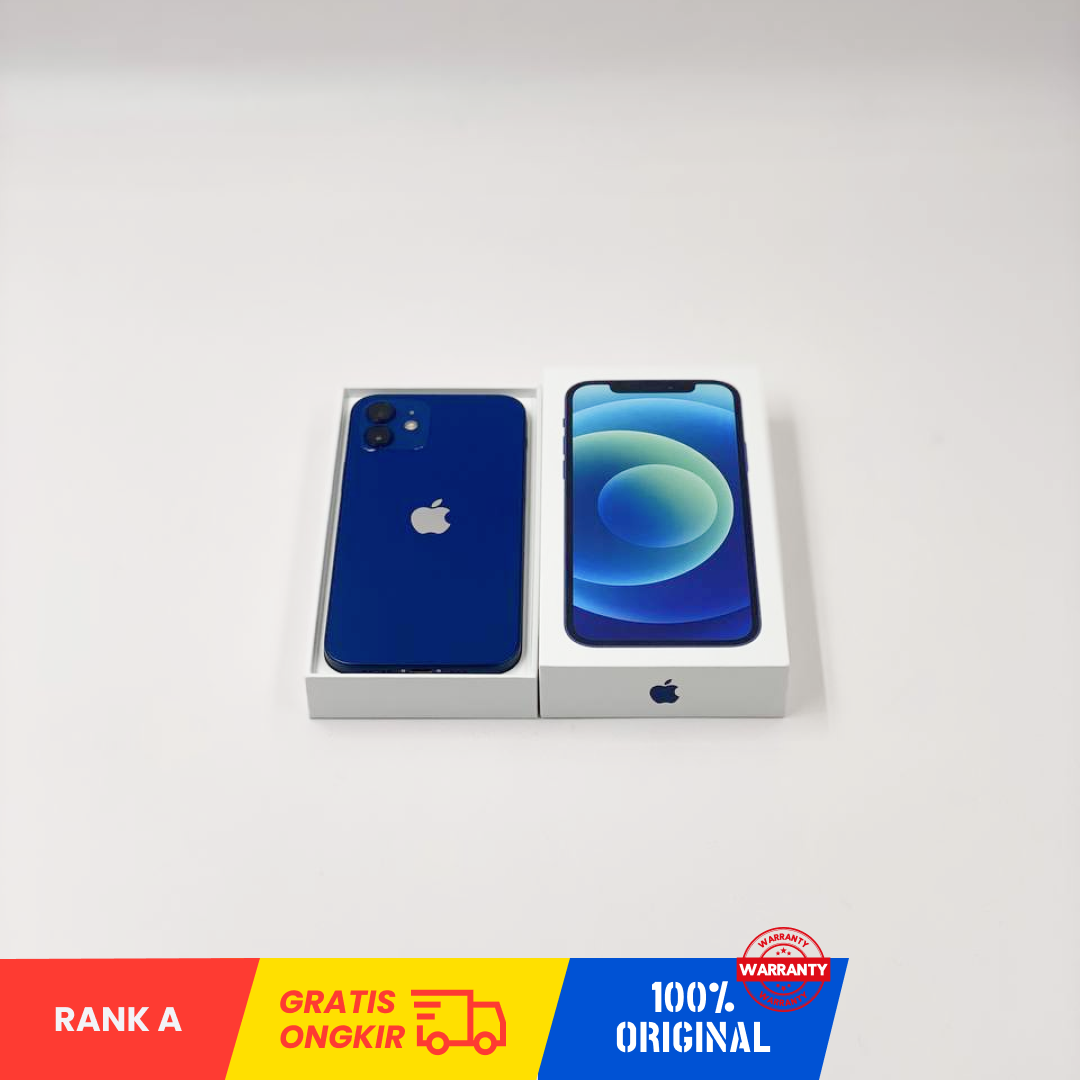 APPLE iPhone 12 5G (64GB/ Battery health 93%/ DX3FL0PL0F03/ Blue/ Sim Free) - Rank A