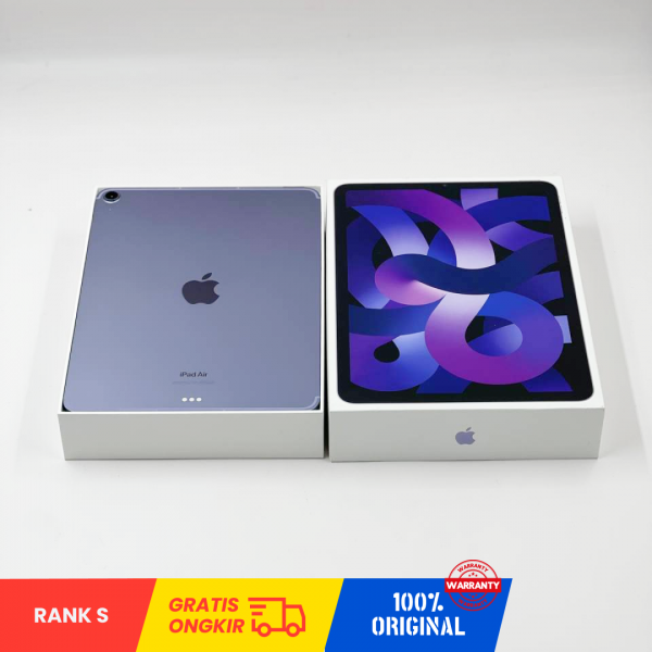 Apple iPad Air 5 10.9 inch 2022 (64GB/ M1 Chipset/ 357667700441665/ Wifi & Cellular/ PURPLE / Sim Free) - RANK S