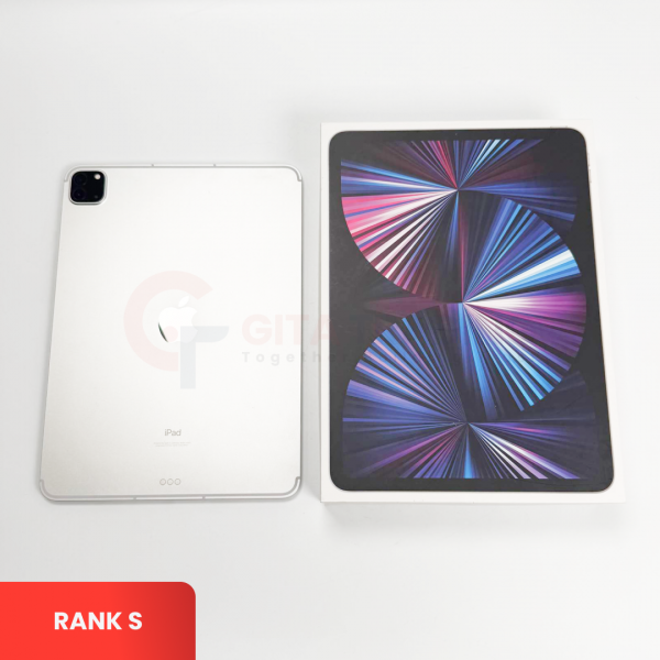 Apple iPad Pro M1 (2021) 11-inch Silver - Wi-Fi & Cellular | ROM: 256GB | S&N: T2XGC4P2PT | RANK S