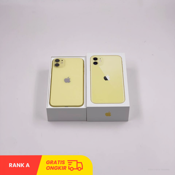 APPLE iPhone 11 (128GB/ Battery health 100%/ IMEI: 353995103838896/ Yellow/ Sim Free) - RANK A