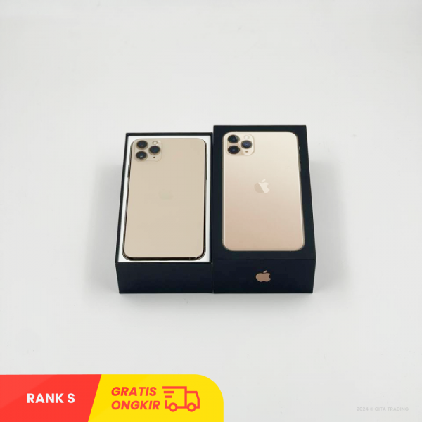 APPLE iPhone 11 Pro Max (256GB/ DUAL SIM/ SILENT CAMERA/ Battery health 100%/GOLD/353962101044695/ Sim Free) - RANK S