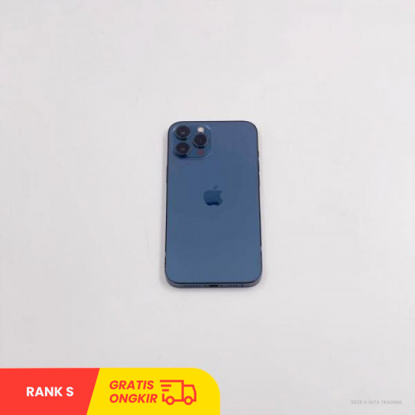 APPLE iPhone 12 Pro Max 5G Pacific Blue - Sim Free | ROM: 256GB | Dual Sim & Silent Camera | Battery Health 100% | IMEI: 356736110903019 | RANK S