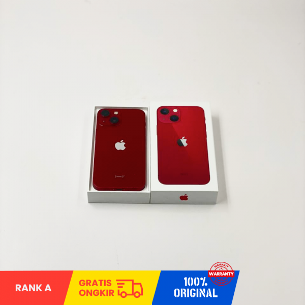 APPLE iPhone 13 Mini 5G (128GB/ Battery Health 99%/ RED/ MJ6MQFMCQ6/ Sim Free) - Rank A