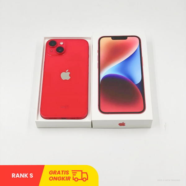 APPLE iPhone 14 5G Red - Sim Free | ROM: 256GB | Battery health: 89% | IMEI: 351168082755935 | RANK S