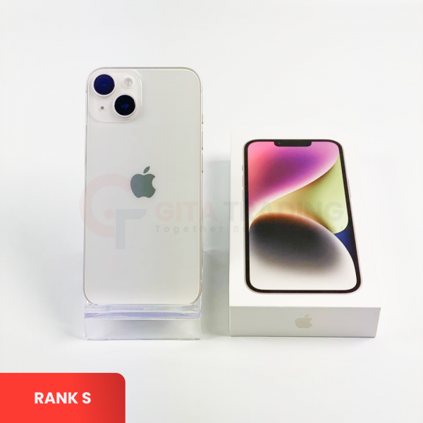 APPLE iPhone 14 5G Starlight - Sim Free | ROM: 128GB | Battery health: 87% | IMEI: 357181331898186 | RANK S