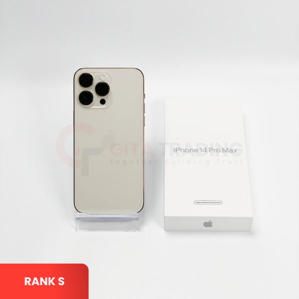 APPLE iPhone 14 Pro Max 5G GOLD - Sim free | ROM: 256GB | SINGLE SIM & SILENT CAMERA | Battery Health 98% | IMEI: 356948353993595 | RANK S
