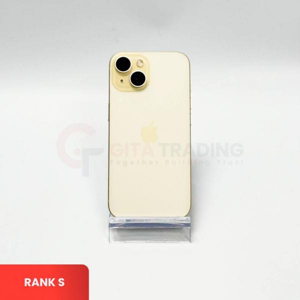 APPLE iPhone 15 5G Yellow - SIM Free | ROM: 128GB | Battery Health: 83% | IMEI: 351522602127357 | RANK S