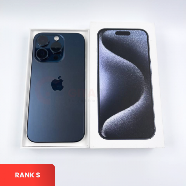 APPLE iPhone 15 Pro 5G Blue Titanium - Sim Free | ROM: 128GB | Battery health 80% |  IMEI: 355721793535586 | RANK S