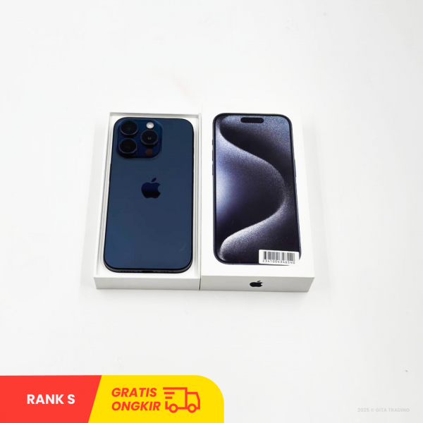 APPLE iPhone 15 PRO 5G Blue Titanium - Sim Free | ROM: 256GB | Battery health 94% |  IMEI: 354496317671438 | RANK S
