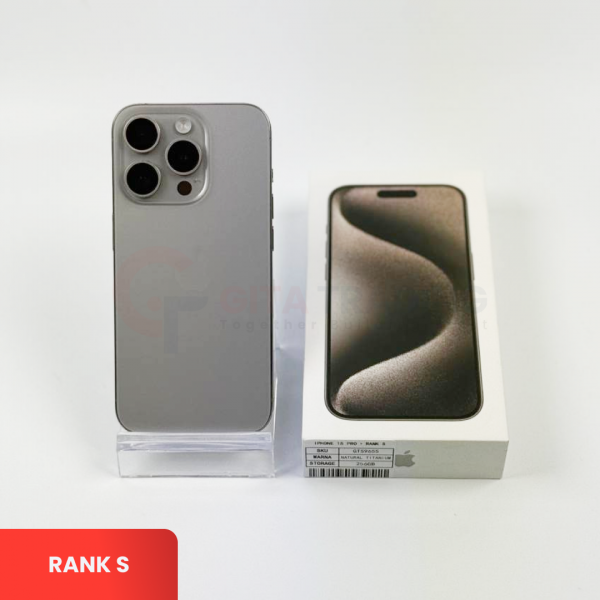 APPLE iPhone 15 Pro 5G Natural Titanium - Sim Free | ROM: 128GB | Battery Health 87% | IMEI: 355746607054607 | RANK S