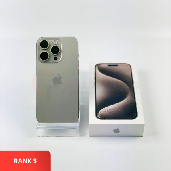 APPLE iPhone 15 Pro 5G Natural Titanium - Sim Free | ROM: 128GB | Battery Health 90% | IMEI: 352433804296348 | RANK S