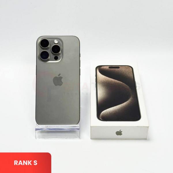 APPLE iPhone 15 Pro 5G Natural Titanium - Sim Free | ROM: 256GB | Battery health 84% |  IMEI: 355746603378851 | RANK S