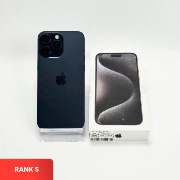 APPLE iPhone 15 Pro Max 5G Blue Titanium - SIM Free | SILENT CAMERA | ROM: 256GB | Battery Health: 90% | IMEI: 350793227569205 | RANK s