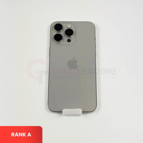 APPLE iPhone 15 Pro Max 5G Natural Titanium - Sim Free | ROM: 256GB | Single Sim & Silent Camera | Battery Health 86% | IMEI: 350717690991737 | RANK A