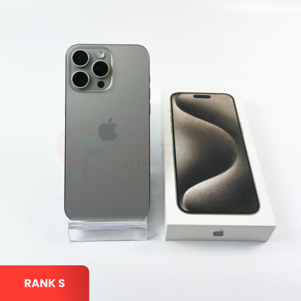 APPLE iPhone 15 Pro Max 5G Natural Titanium - Sim Free | ROM: 256GB | Battery Health 91% | IMEI: 351073876977341 | RANK S