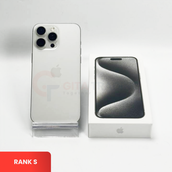 APPLE iPhone 15 Pro Max 5G White Titanium | ROM: 256GB | Battery Health: 87% | IMEI: 354550160614356 | RANK S