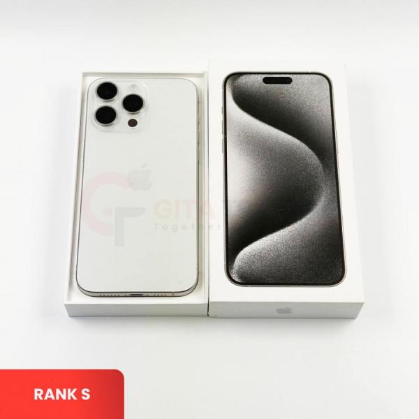 APPLE iPhone 15 Pro Max 5G White Titanium - Sim Free | ROM: 1000GB | Battery Health 82% | IMEI: 356840678673830 | RANK S