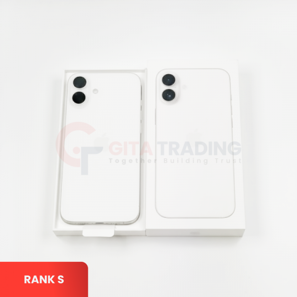 APPLE iPhone 16 PLUS 5G White - Sim Free | Battery Health: 100% | ROM: 256GB | IMEI: 357577728477544 | RANK S