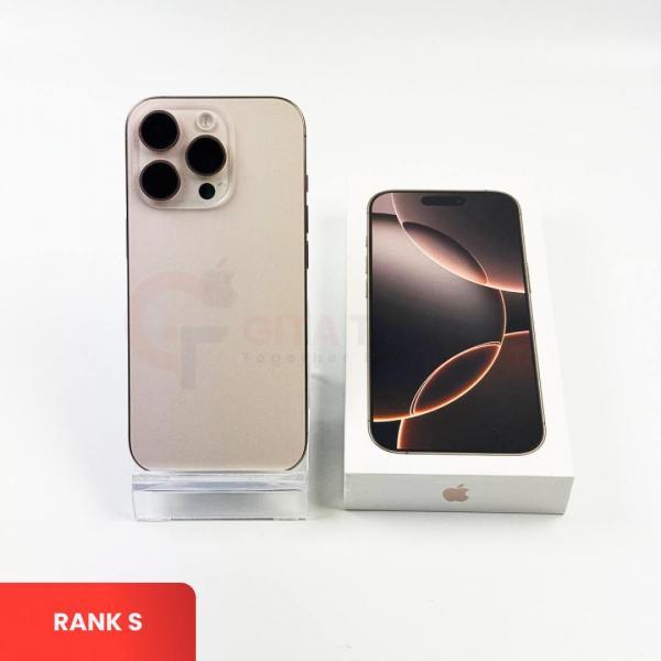APPLE iPhone 16 Pro 5G Desert Titanium - Sim Free | ROM: 256GB | Battery health 100% | IMEI: 355694898423539 | RANK S