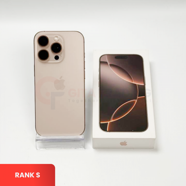 APPLE iPhone 16 Pro 5G Desert Titanium - Sim Free | ROM: 256GB | Battery health 96% | IMEI: 354985553174263 | RANK S