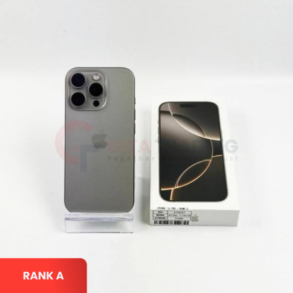 APPLE iPhone 16 PRO 5G Natural Titanium - SIM Free | ROM: 256GB | Battery health 92% | IMEI: 351606583213490 | RANK A