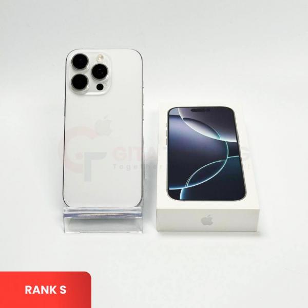 APPLE iPhone 16 Pro 5G White Titanium - Sim Free | ROM: 256GB | Battery health 90% | IMEI: 354985554789606 | RANK S