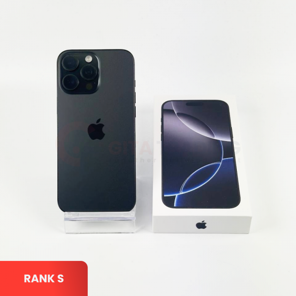 APPLE iPhone 16 Pro Max 5G Black Titanium - Sim Free | ROM: 256GB | Battery health 100% | IMEI: 355934725120910 | RANK S