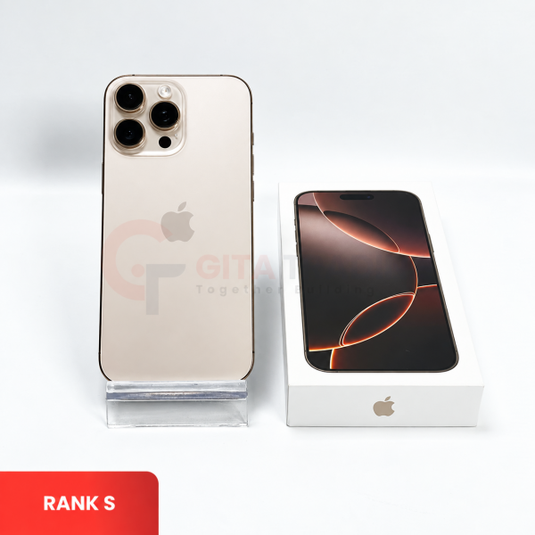 APPLE iPhone 16 Pro Max 5G Desert Titanium - Sim Free | ROM: 256GB | Battery Health: 90% | IMEI: 353324836746989 | RANK S