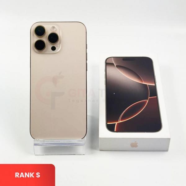 APPLE iPhone 16 Pro Max 5G Desert Titanium - Sim Free | ROM: 256GB | Battery health 91% | IMEI: 359974600407350 | RANK S