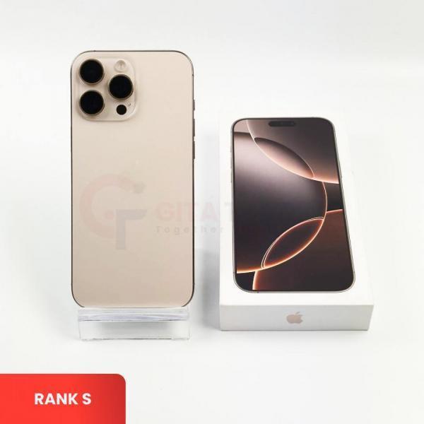 APPLE iPhone 16 Pro Max 5G Desert Titanium - Sim Free | ROM: 256GB | Single Sim & Silent Camera | Battery health 92% | IMEI: 351361540842953 | RANK S