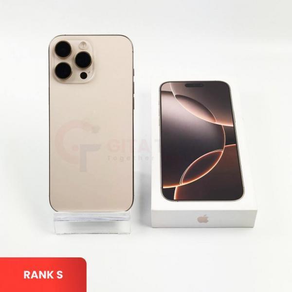 APPLE iPhone 16 Pro Max 5G Desert Titanium - Sim Free | ROM: 256GB | Single Sim & Silent Camera | Battery health 92% | IMEI: 359922293015774 | RANK S