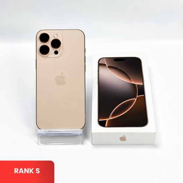 APPLE iPhone 16 Pro Max 5G Desert Titanium - Sim Free | Single SIM & Silent Camera | ROM: 256GB |  Battery Health: 94% | IMEI: 353558247399306 | RANK S