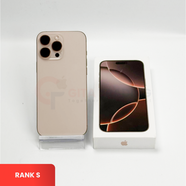 APPLE iPhone 16 Pro Max 5G Desert Titanium - Sim Free | Single SIM & Silent Camera | ROM: 256GB |  Battery Health: 95% | IMEI: 350108726851238 | RANK S