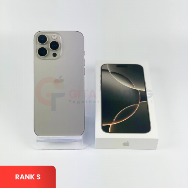 APPLE iPhone 16 Pro Max 5G Natural Titanium - SIM FREE | ROM: 256GB | Single Sim & Silent Camera | Battery health 92% | IMEI: 359844769812957 | RANK S