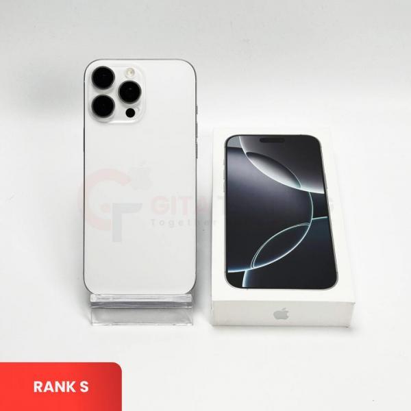 APPLE iPhone 16 Pro Max 5G White Titanium - Sim Free | ROM: 256GB |  Battery Health: 98% | IMEI: 352549825659196 | RANK S