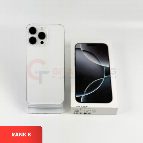 APPLE iPhone 16 Pro Max 5G White Titanium - Sim Free | ROM: 256GB | Single Sim & Silent Camera | Battery health 95% | IMEI: 353746137768777 | RANK S