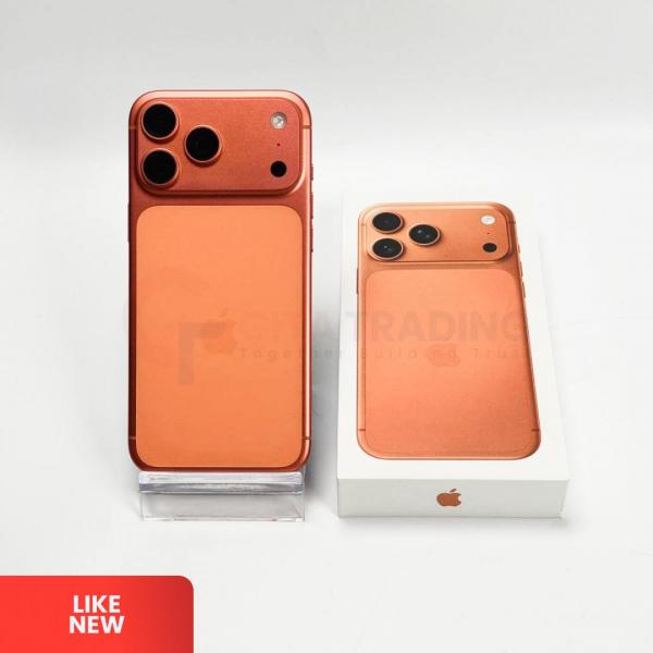 APPLE iPhone 17 Pro Max 5G Cosmic Orange - Sim Free (SIM Fisik) | Silent Camera & Single SIM | Battery Health: 100% | ROM: 512GB | IMEI: 357903253568152 | LIKE NEW
