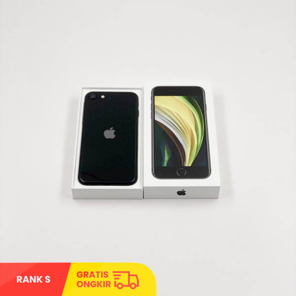 APPLE iPhone SE 2020 (64GB/ Battery Health 100%/ Black/ IMEI: 354356428673956/ Sim Free) - Rank S
