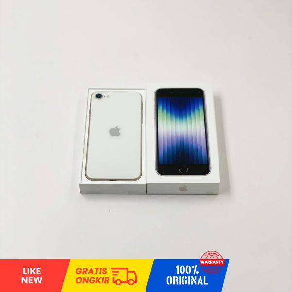 APPLE iPhone SE 3RD 2022 (64GB/ Battery Health 100%/ XCM6QXQF4K/ Midnight/ Sim Free) - LIKE NEW