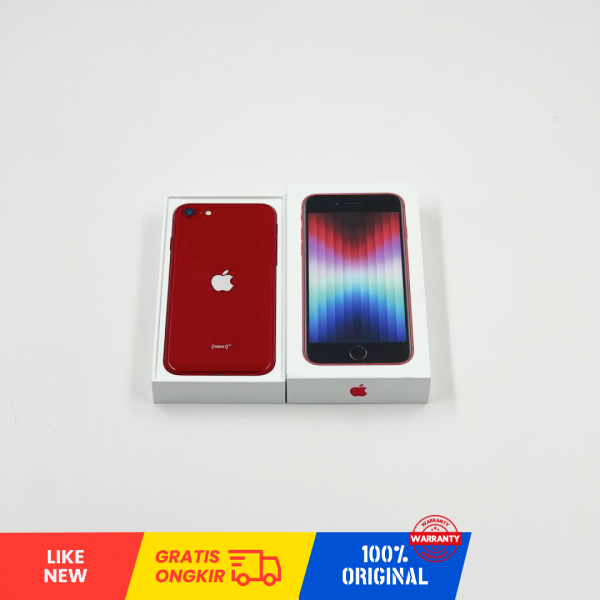 APPLE iPhone SE 3RD 2022 64GB RED/ Battery health 100%/ Red/ Rank Like New/ Sim Free