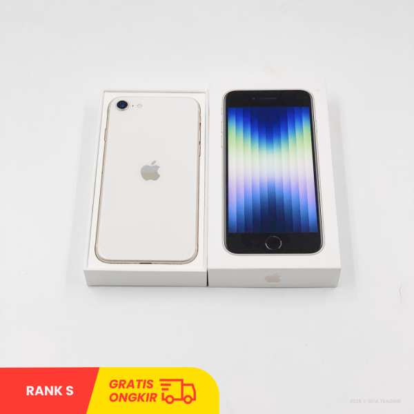 APPLE iPhone SE 3RD Generation 2022 Starlight - SIM Free | ROM: 128GB | Battery Health 86% | IMEI: 350158420802227 | RANK S
