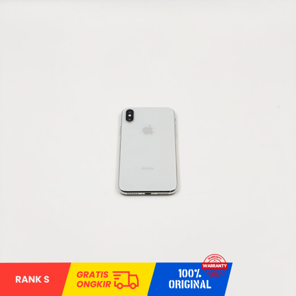APPLE iPhone X (256GB/ Battery Health 100%/ Silver/ 356741087908884/ Sim Free) - Rank S