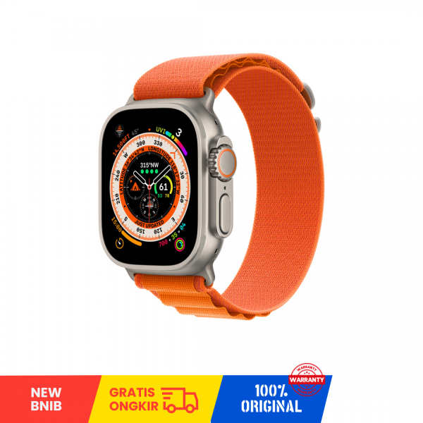 APPLE Watch Ultra 49MM Titanium Case (Orange Alpine Loop M/ HYG59Y5QX4/ Celluar + GPS) - New BNIB