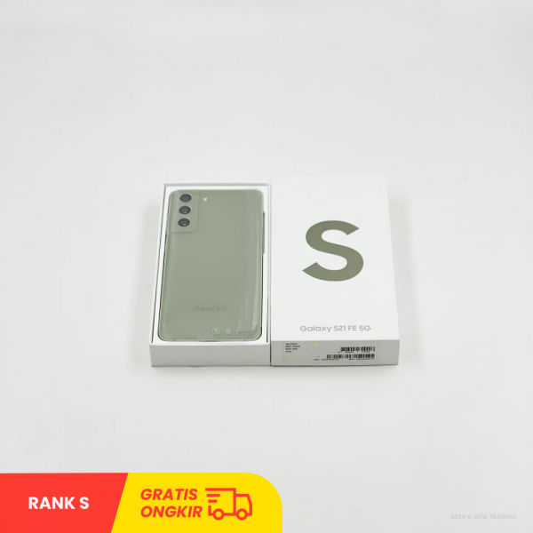SAMSUNG Galaxy S21 FE 5G SM-G9900 (256GB/ 8GB/DUAL SIM/SILENT CAMERA/350145754622974/ Olive/ Sim Free) - Rank S